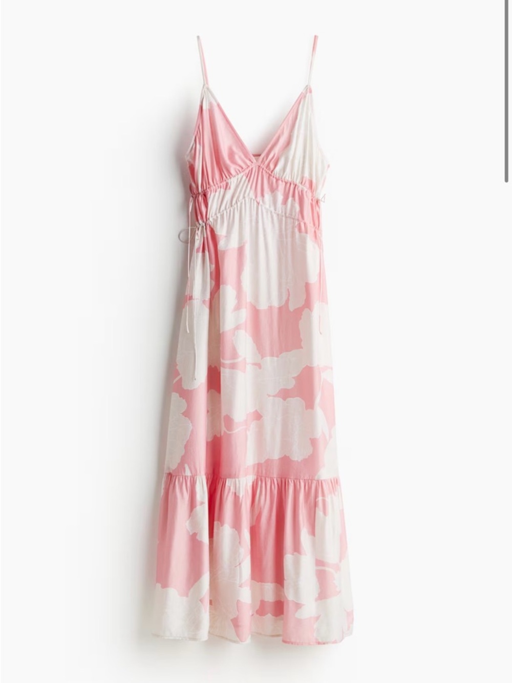 H&M Pink and White Printed Maxi Dress